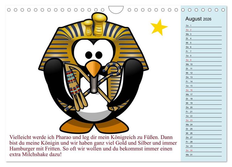 Produktbild: Pinguin-Elfe (Wandkalender 2026 DIN A4 quer), CALVENDO Monatskalender