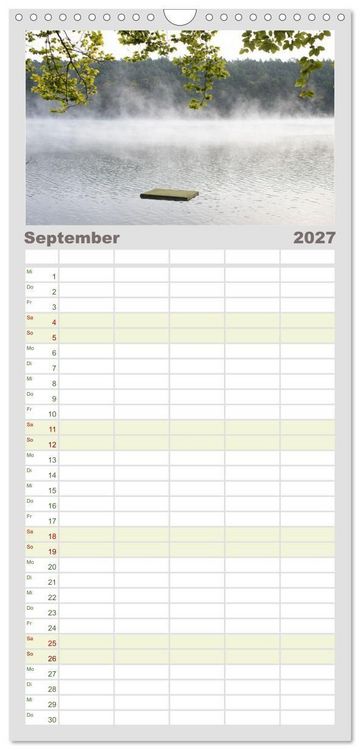 Produktbild: Familienplaner 2027 - Lychen - zwischen Wald und Seen mit 5 Spalten (Wandkalender, 21 x 45 cm) CALVENDO