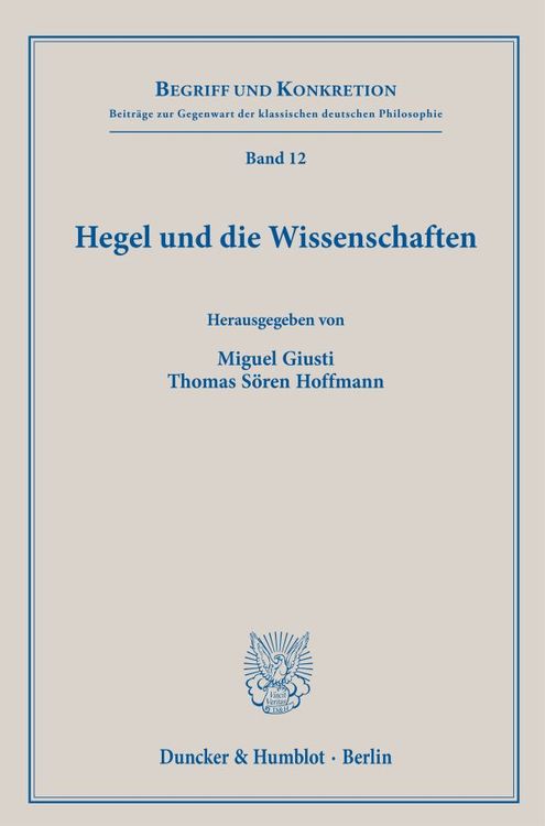 Produktbild: Hegel und die Wissenschaften