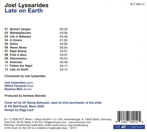 Produktbild: Late On Earth (Digipak)