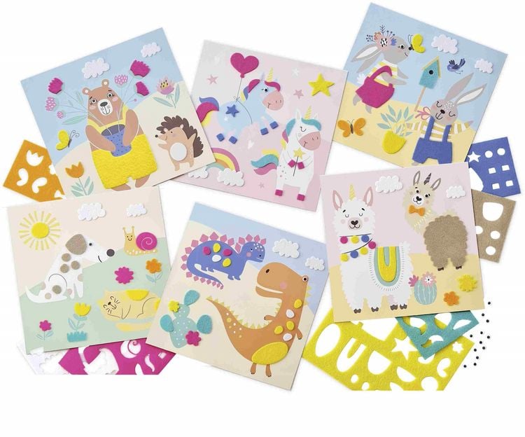 Produktbild: URSUS Kinder-Bastelsets Bastelset Filzbilder Happy friends