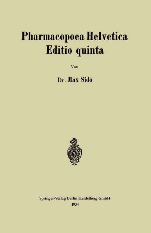 Produktbild: Pharmacopoea Helvetica Editio quinta
