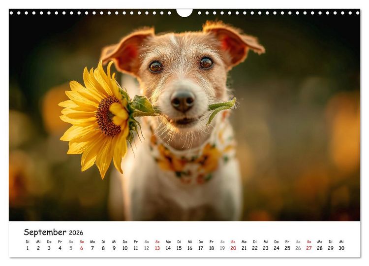 Produktbild: JACK RUSSEL - Kleine Hunde mit gro&szlig;em Charakter (Wandkalender 2026 DIN A3 quer), CALVENDO Monatskalender