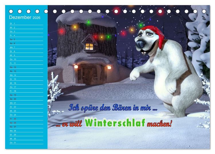 Produktbild: Tierische Toons (Tischkalender 2026 DIN A5 quer), CALVENDO Monatskalender
