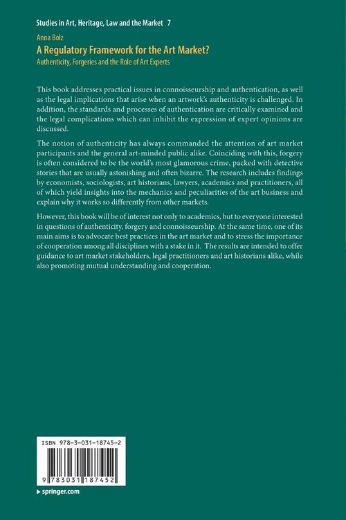 Produktbild: A Regulatory Framework for the Art Market?