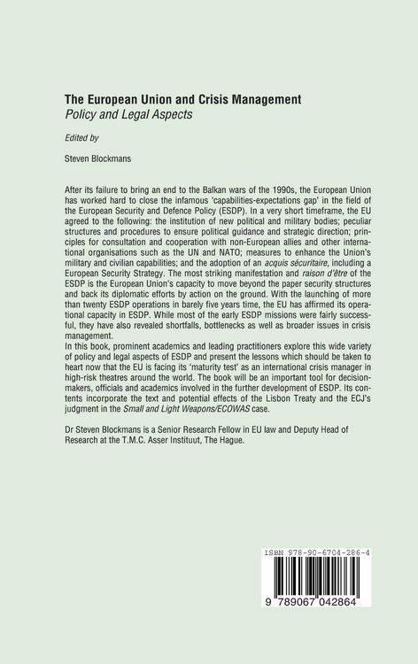 Produktbild: The European Union and Crisis Management