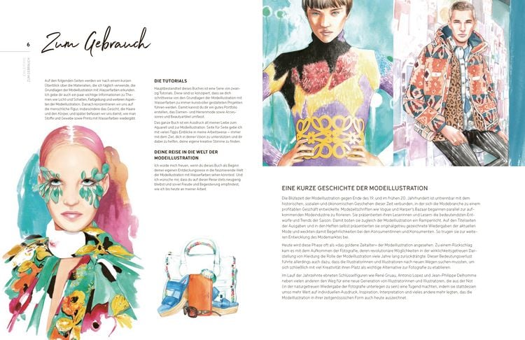 Produktbild: Watercolor Fashion Illustration. Schritt f&uuml;r Schritt zur perfekten Modeillustrationen mit Wasserfarben.