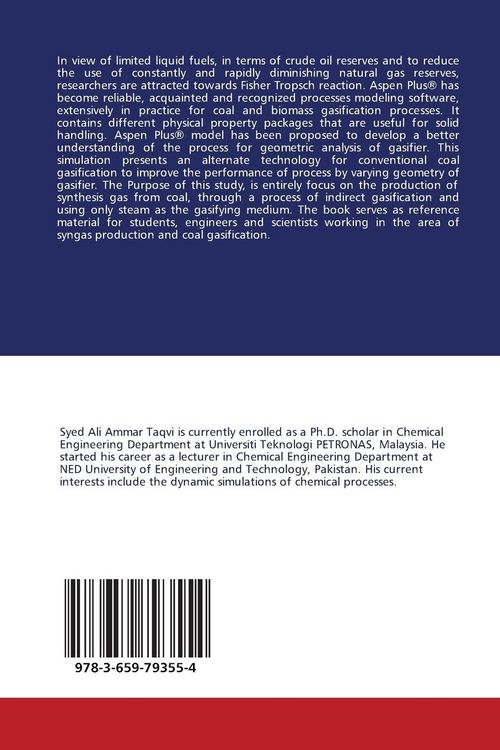 Produktbild: Indirect Coal Gasification using Aspen-Plus&reg; Model