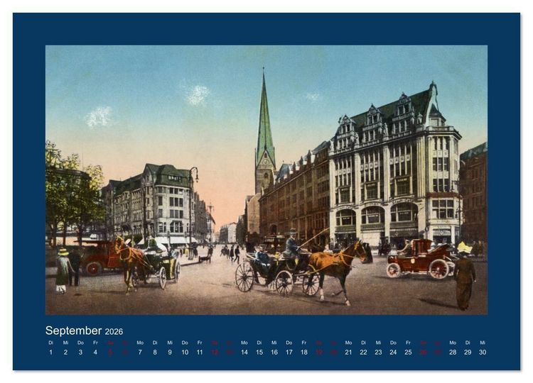 Produktbild: Lebendiges Hamburg von 1888 bis 1918 (Wandkalender 2026 DIN A4 quer), CALVENDO Monatskalender