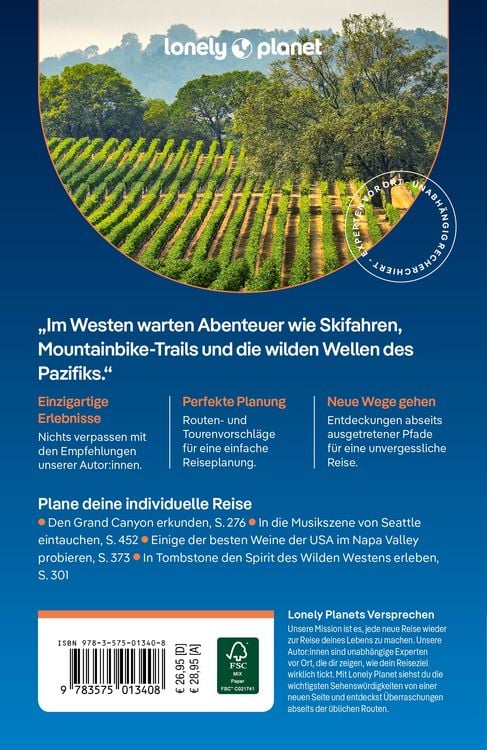 Produktbild: LONELY PLANET Reisef&uuml;hrer USA Westen