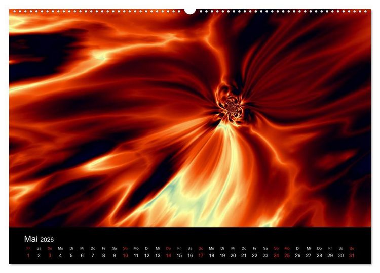 Produktbild: Fraktale Welten 2 (hochwertiger Premium Wandkalender 2026 DIN A2 quer), Kunstdruck in Hochglanz
