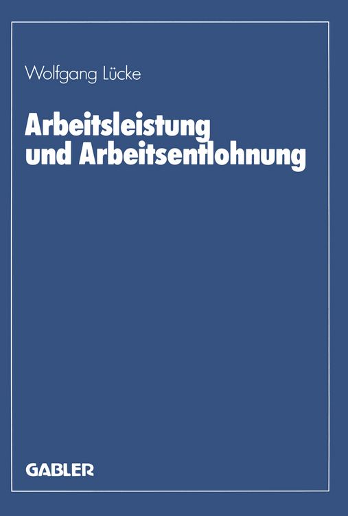 Produktbild: Arbeitsleistung und Arbeitsentlohnung