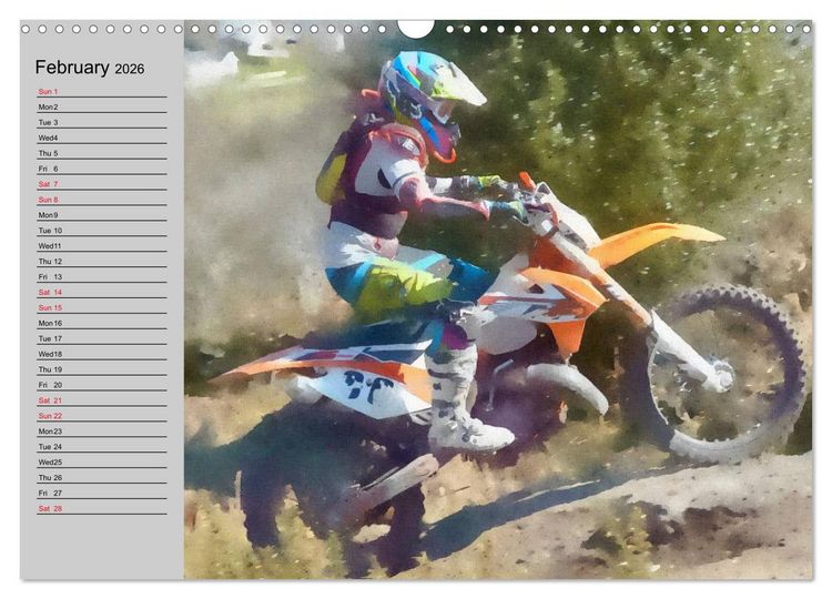 Produktbild: Enduro Racing (Wall Calendar 2026 DIN A3 landscape), CALVENDO 12 Month Wall Calendar