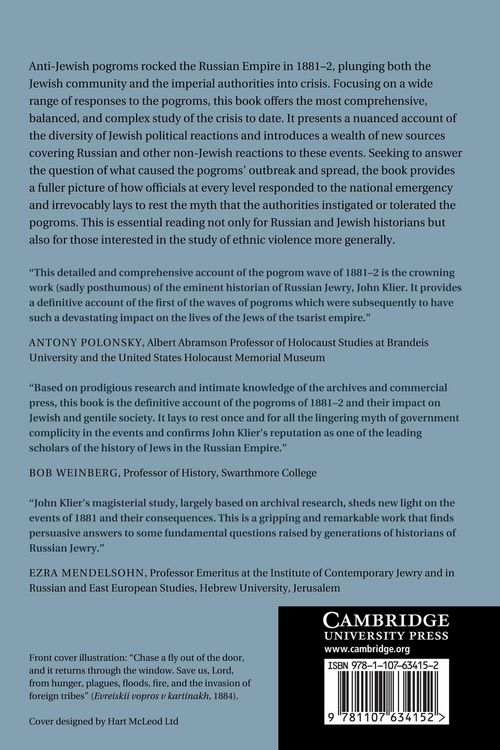 Produktbild: Russians, Jews, and the Pogroms of 1881-1882