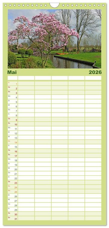 Produktbild: Familienplaner 2026 - Die Sch&ouml;nheit der Jahreszeiten, Sehnsucht nach Farbe und Leichtigkeit mit 5 Spalten (Wandkalender, 21 x 45 cm) CALVENDO