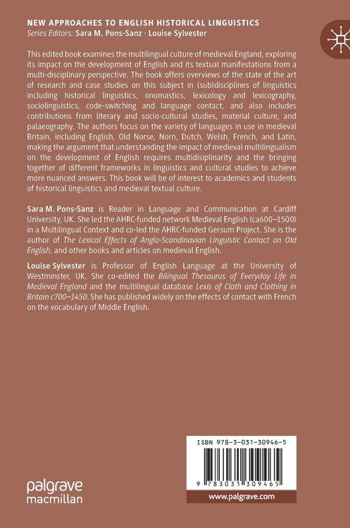 Produktbild: Medieval English in a Multilingual Context
