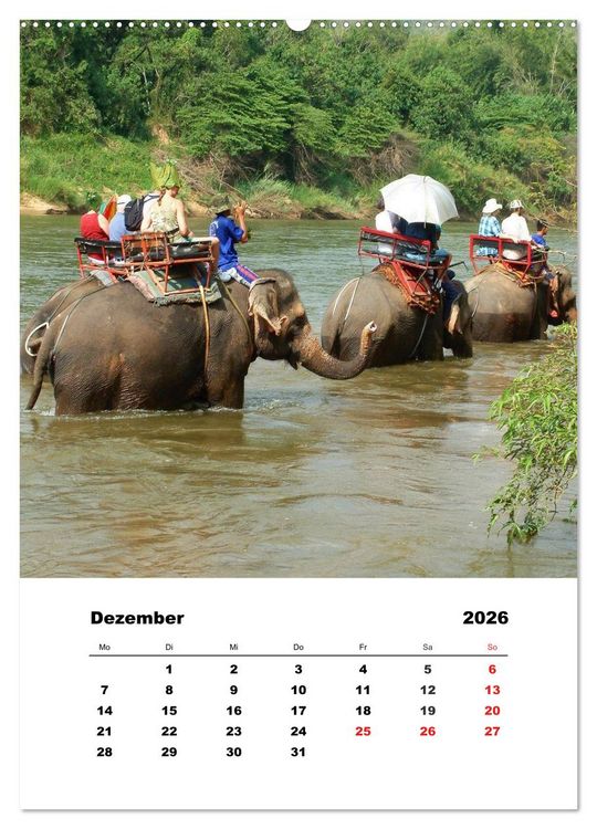 Produktbild: Thailand - Eine kleine Rundreise (hochwertiger Premium Wandkalender 2026 DIN A2 hoch), Kunstdruck in Hochglanz