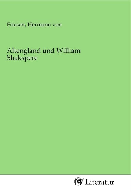 Produktbild: Altengland und William Shakspere