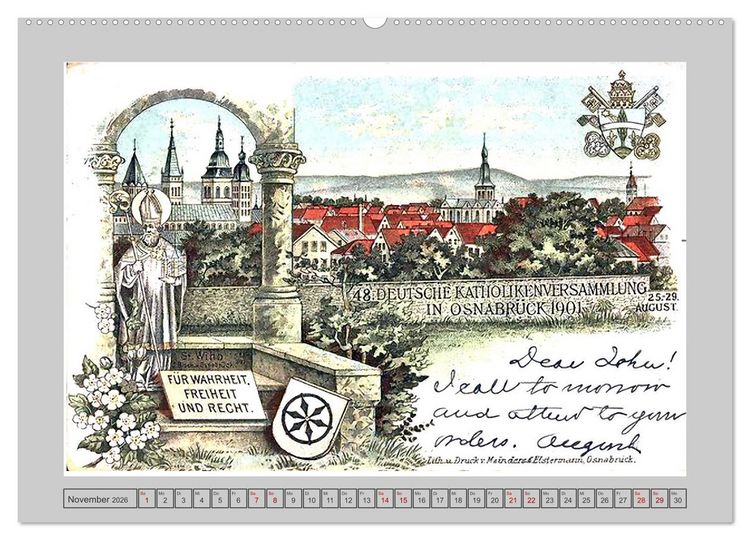 Produktbild: Gru&szlig; aus Osnabr&uuml;ck (Wandkalender 2026 DIN A2 quer), CALVENDO Monatskalender