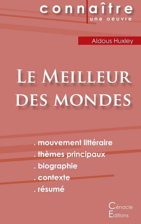 Produktbild: Fiche de lecture Le Meilleur des mondes de Aldous Huxley (Analyse litt&eacute;raire de r&eacute;f&eacute;rence et r&eacute;sum&eacute; complet)