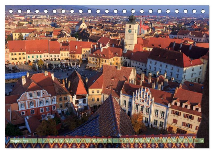 Produktbild: Zauberhaftes Sibiu - Die Perle Siebenb&uuml;rgens in Rum&auml;nien (Tischkalender 2026 DIN A5 quer), CALVENDO Monatskalender