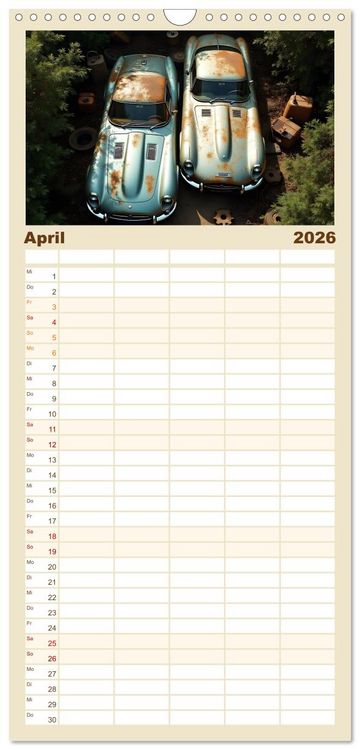 Produktbild: Familienplaner 2026 - Vergessene Legenden mit 5 Spalten (Wandkalender, 21 x 45 cm) CALVENDO