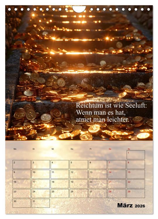 Produktbild: Der Geld-Anlock-Kalender (Wandkalender 2026 DIN A4 hoch), CALVENDO Monatskalender