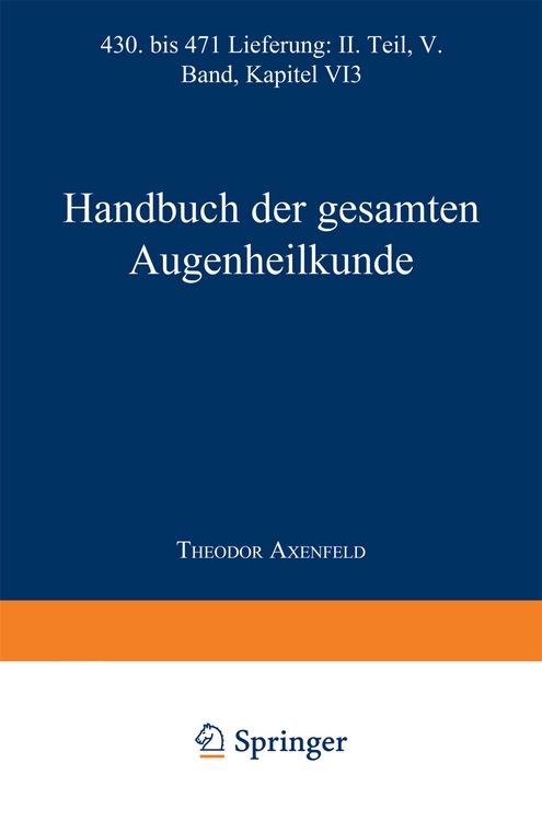 Produktbild: Handbuch der Gesamten Augenheilkunde