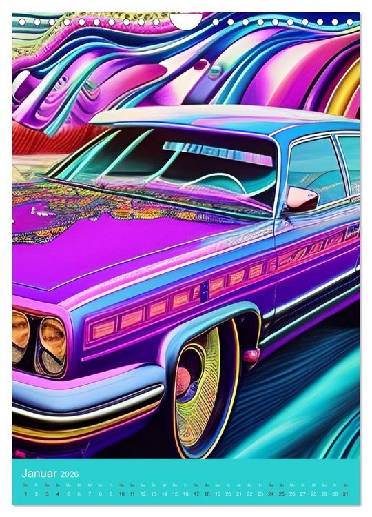 Produktbild: Crazy Neon - Das Farbspektakel (Wandkalender 2026 DIN A4 hoch), CALVENDO Monatskalender