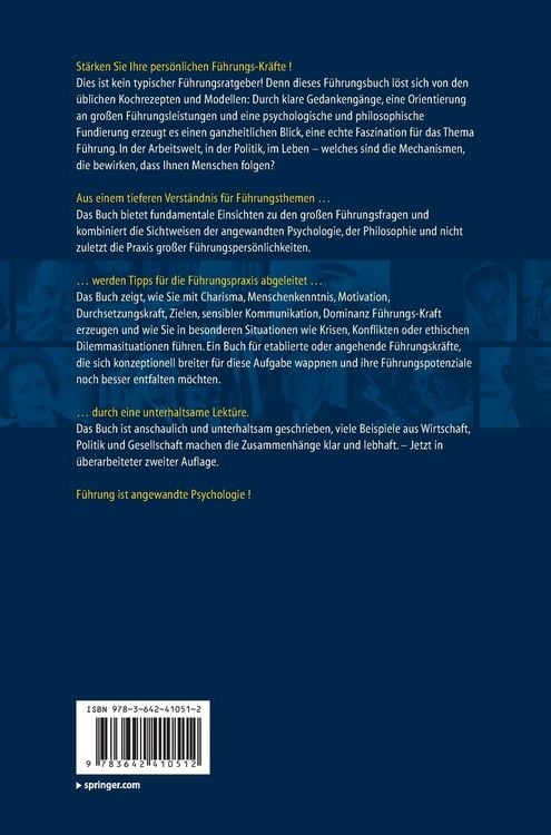 Produktbild: Psychologie der Menschenf&uuml;hrung