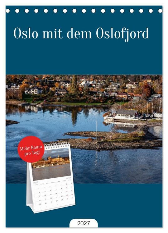 Produktbild: Tischplaner 2027 - Oslo mit dem Oslofjord (A5 Tischkalender zum Aufstellen) CALVENDO