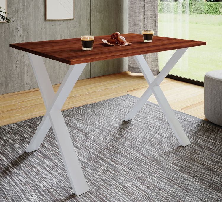 Produktbild: Premium Holz Esstisch Tisch Xona X Wei&szlig;