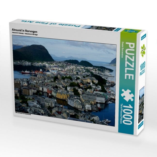 Produktbild: CALVENDO Puzzle Alesund in Norwegen | 1000 Teile Lege-Gr&ouml;&szlig;e 64x48cm Foto-Puzzle f&uuml;r gl&uuml;ckliche Stunden