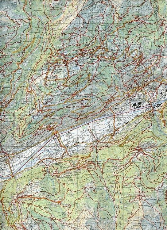 Produktbild: Swisstopo 1 : 50 000 Montana Wanderkarte
