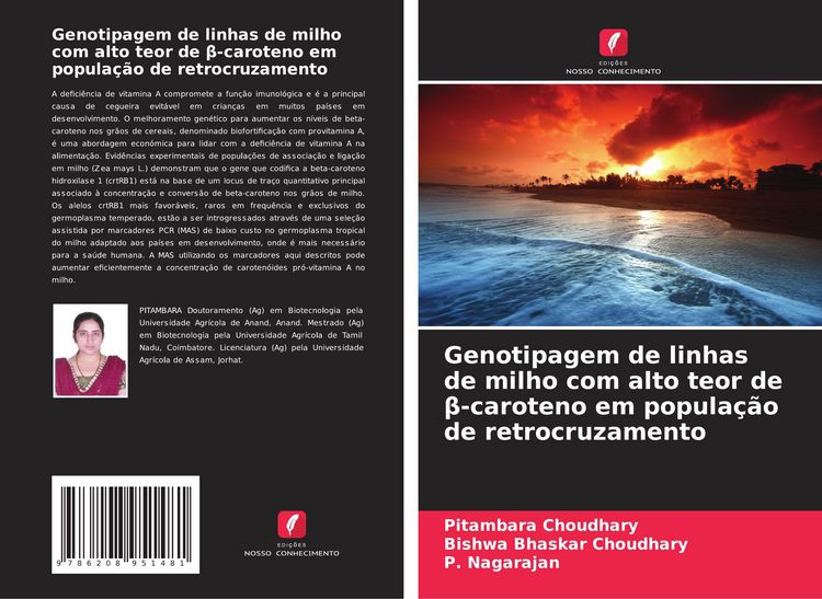 Produktbild: Genotipagem de linhas de milho com alto teor de &iquest;-caroteno em popula&ccedil;&atilde;o de retrocruzamento