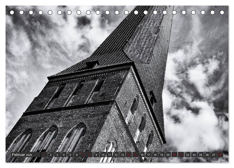 Produktbild: Ein Blick auf die Hansestadt Rostock (Tischkalender 2026 DIN A5 quer), CALVENDO Monatskalender