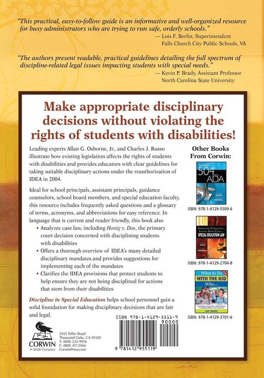 Produktbild: Discipline in Special Education