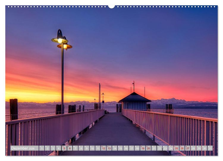 Produktbild: Bodensee-Stimmungen (hochwertiger Premium Wandkalender 2026 DIN A2 quer), Kunstdruck in Hochglanz