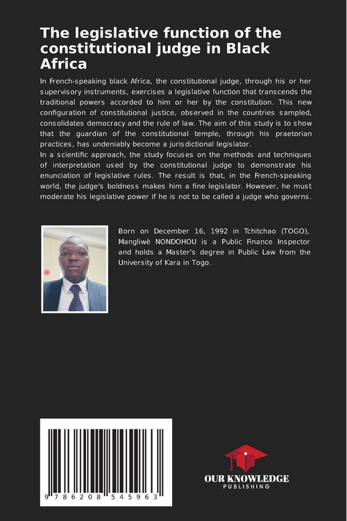 Produktbild: The legislative function of the constitutional judge in Black Africa