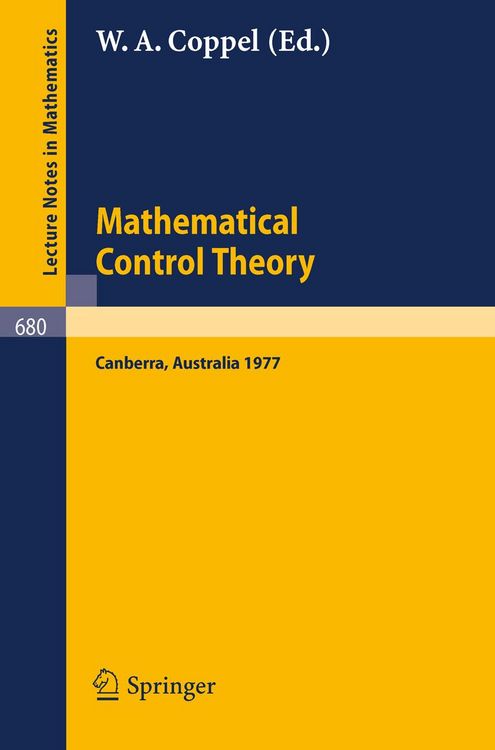 Produktbild: Mathematical Control Theory