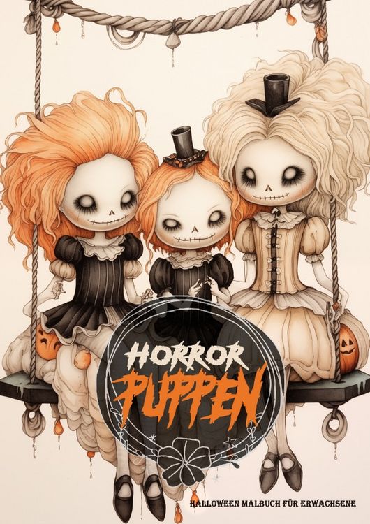 Produktbild: Horror Puppen Halloween Malbuch f&uuml;r Ewachsene