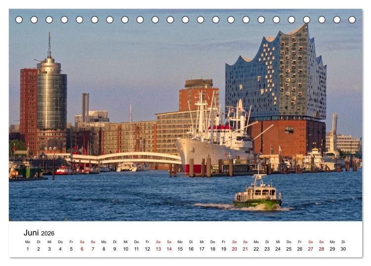Produktbild: Hamburger Ansichten (Tischkalender 2026 DIN A5 quer), CALVENDO Monatskalender