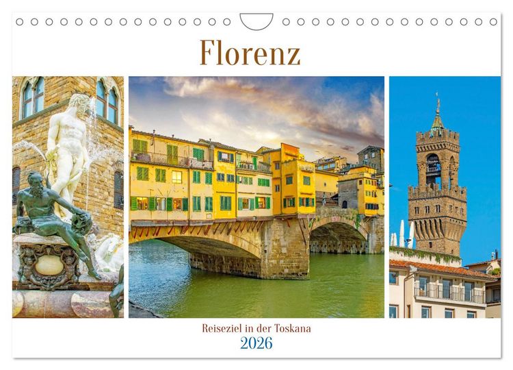 Produktbild: Florenz - Reiseziel in der Toskana (Wandkalender 2026 DIN A4 quer), CALVENDO Monatskalender