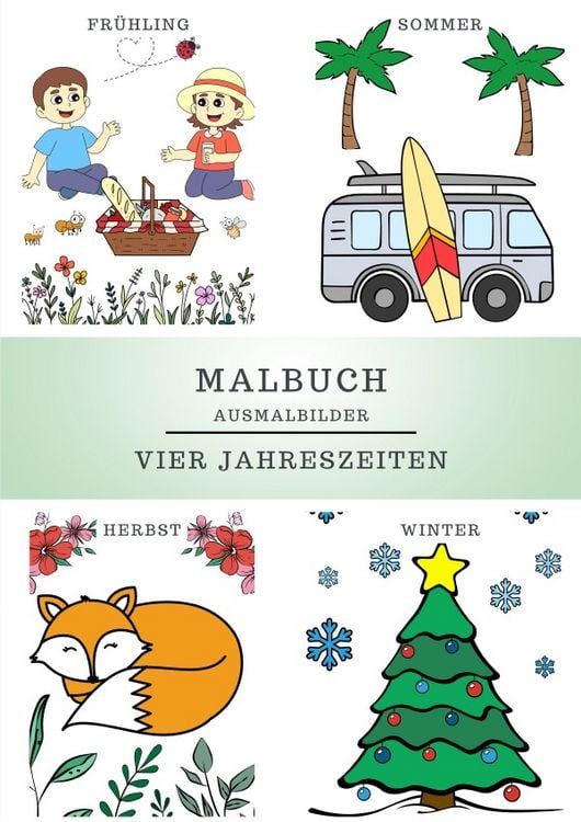 Produktbild: Malbuch Ausmalbilder - Vier Jahreszeiten