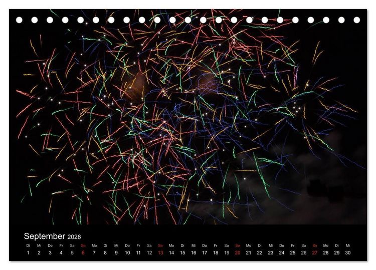 Produktbild: Feuerwerk (Tischkalender 2026 DIN A5 quer), CALVENDO Monatskalender