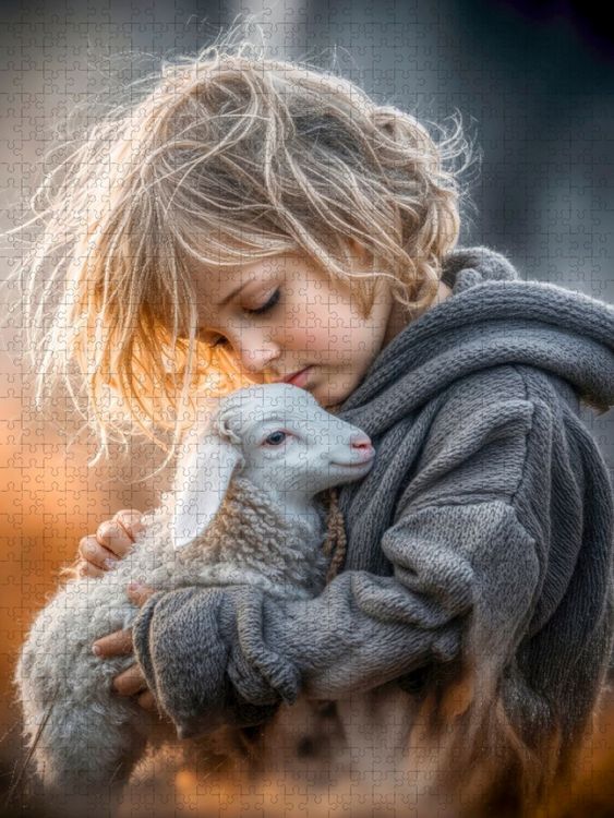 Produktbild: CALVENDO Puzzle Liebe zeigen und Liebe geben - Gibt es etwas Sch&ouml;neres | 1000 Teile Lege-Gr&ouml;&szlig;e 64x48cm Foto-Puzzle f&uuml;r gl&uuml;ckliche Stunden