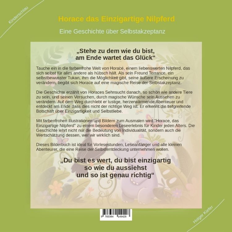Produktbild: Horace das einzigartige Nilpferd