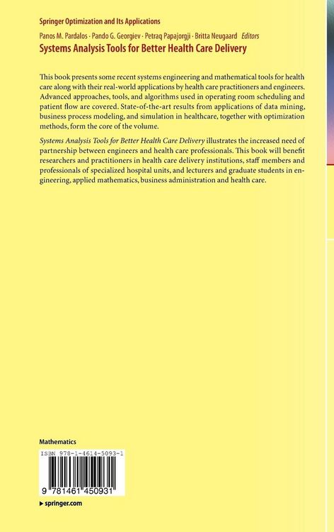 Produktbild: Systems Analysis Tools for Better Health Care Delivery