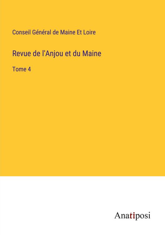Produktbild: Revue de l'Anjou et du Maine