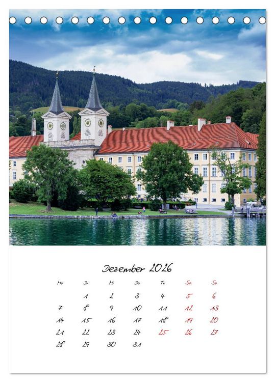Produktbild: Tegernsee - Im Herz der Natur (Tischkalender 2026 DIN A5 hoch), CALVENDO Monatskalender